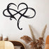Infinity Heart Wall Decor, Steel Metal Wall Art Love Wall Sign